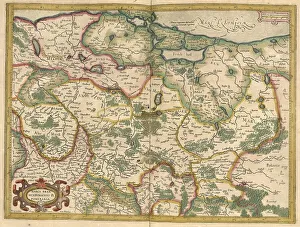 Digitally Restored Maps Imprime: Atlas, map from 1623, Mark Brandenburg