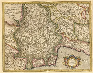 Southern Europe Maps Imprime: Atlas, map from 1623, Pedemontana