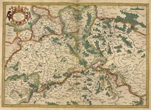 Central Europe Illustration Imprime: Atlas, map from 1623, Saxoniae