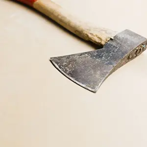 Raw Meat Preparation Imprime: Axe placed table
