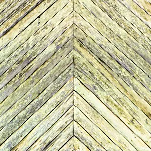 Old Wooden House Imprime: Background with herringbone pattern of shabby