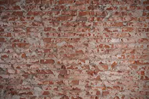 Historic Quarter Image Imprime: Background of red brick wall pattern texture