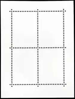 No People In The Background Image Imprime: Background from reverse side of four postage stamp sheet