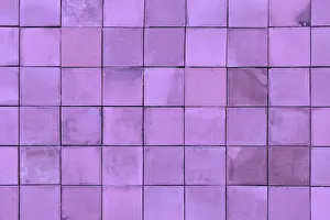 Modern Architecture Background Imprime: Background with small pastel violet rectangular tiles