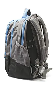 Deserted White Background Photo Imprime: Backpack isolated on white background