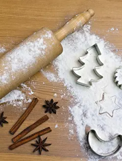 Christmas Cookie Photography Imprime: Baking biscuits and biscuits during Advent