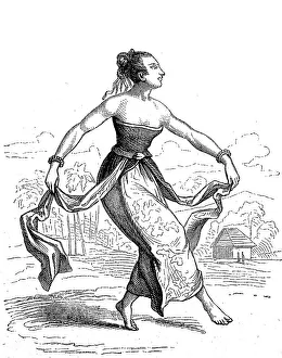 Southeast Asian Ethnic Group Imprime: Bayadere, exotic dancer from Java