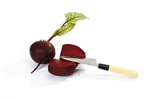 Vitamin Rich Vegetables Imprime: Beetroot and a knife