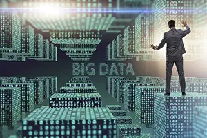 Big Data Concept Imprime: Big data concept with data mining analyst