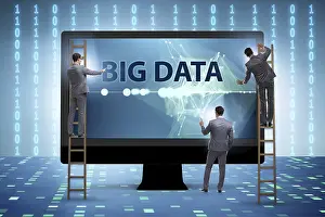 Big Data Concept Imprime: Big data concept with data mining analyst