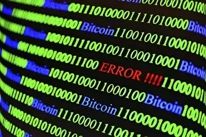 Data Protection Concept Imprime: Binary code with Error lettering