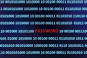 Data Protection Austria Imprime: Binary code with the word Password