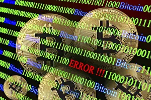 Binary Code Imprime: Bitcoin, binary code with lettering Error