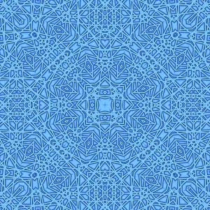 Geometrical Abstract Design Imprime: Blue background with abstract pattern
