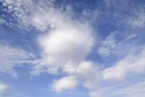 Cloudy Germany Landscape Imprime: Blue cloudy sky, cloud formation