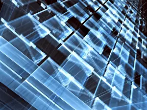 Abstract Computer Image Imprime: Blurred technology background - abstract computer-generated image