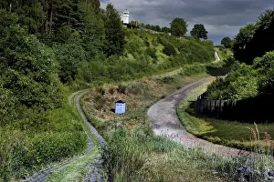 Inner German Border Imprime: Border fortification with column path