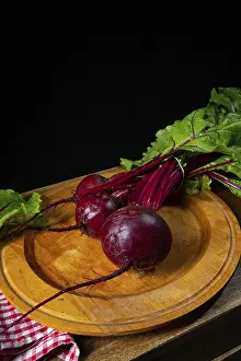 Vegetable Photography Imprime: Botwina, Rustic Young Beetroot