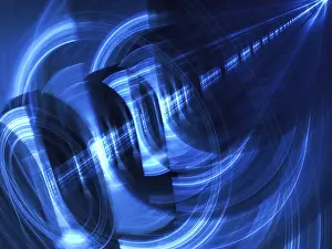Online Banner Background Imprime: Bright technology background - abstract computer-generated image