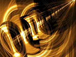 Abstract Computer Generated Image Imprime: Bright technology background - abstract computer-generated image
