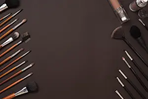 Makeup Brush Imprime: Brush for makeup, eye shadow, view from above
