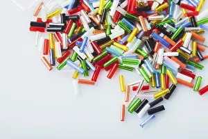 Handicraft Studio Shot Imprime: The bugle beads close up as a background