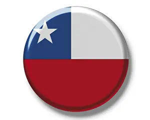 Chile Flag Imprime: Button, flag of Chile