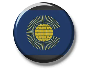 National Flag Cutout Imprime: Button, flag of Commonwealth