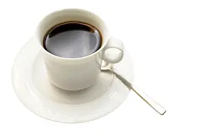Coffee On Black Background Imprime: Cafe