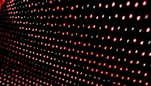 Technology Background Image Imprime: A captivating 3D render featuring abstract waves in a dark theme
