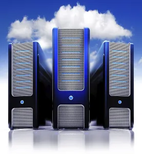 Cloud Computing Concept Imprime: Rendering of a cloud computing concept