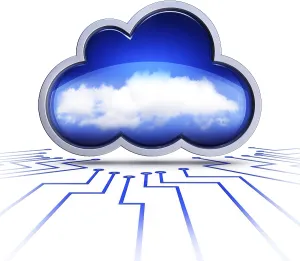 Cloud Computing Concept Imprime: Rendering of a cloud computing concept