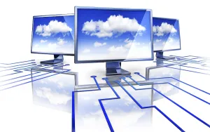 Cloud Computing Concept Imprime: Rendering of a cloud computing concept