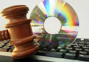 Digital Data Storage Device Imprime: Cd rome on computer keyboard
