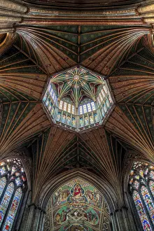 Gothic Style Cathedral Imprime: Ceiling Detail Ely Cathedral