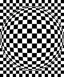 Deserted City Streets Imprime: Checkerboard pattern
