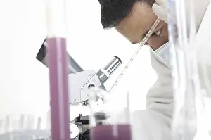 Scientist In Lab Imprime: Chemist in a lab