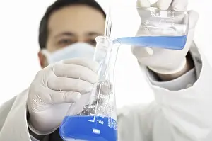 Scientific Research Equipment Imprime: Chemist in a lab