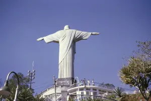 Christ The Redeemer Statue Imprime: Christ the Redeemer statue, Rio de Janeiro, Brazil, South America 1962, South America