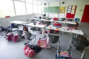 Educational Institution Interior Design Imprime: Classroom of an elementary school