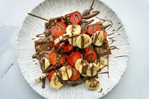 High Calorie Dessert Imprime: Close up top down view massive