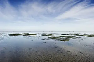 Central Europe Waterfront Landscape Imprime: Cloud reflection in the mudflats