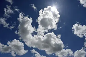 Uninhabited Island Scenes Imprime: Clouds and sun