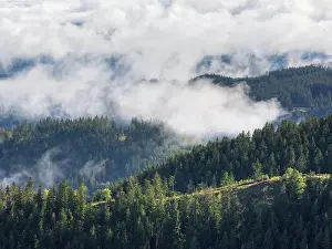 Thuringian Forest Landscape Imprime: Clouds in the Thuringian Forest