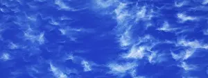 Cirrus Cloud Formation Imprime: Cloudy sky with feather clouds