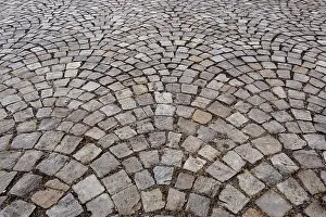 Deserted Cobblestone Road Imprime: Cobblestone