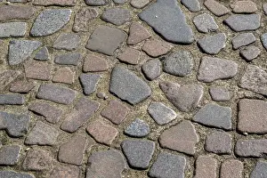 Deserted Cobblestone Street Imprime: Cobblestone, background, texture