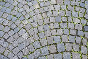 Deserted Cobblestone Street Imprime: Cobblestone, texture, background