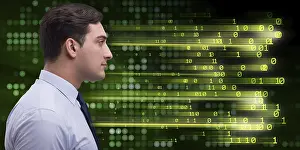 Artificial Intelligence Symbolic Picture Imprime: Cognitive computing and machine learning concept
