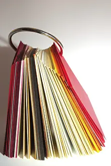 Office Supply Stationery Imprime: Colored paper stack isolated on white background